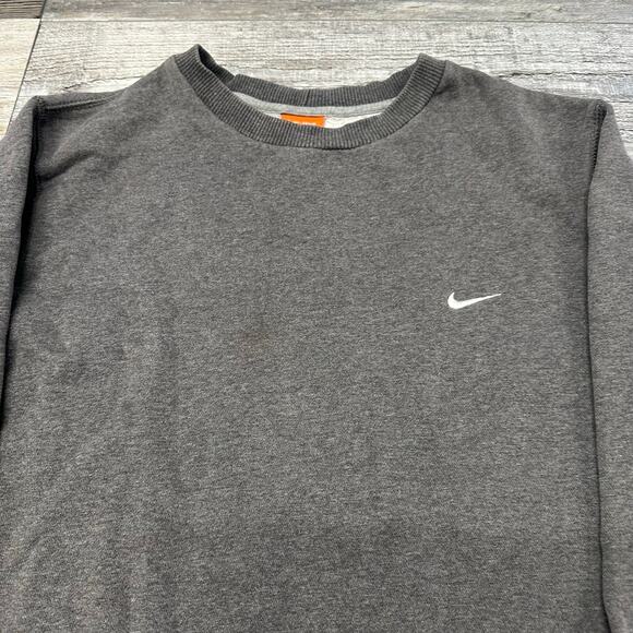 Nike Athletic Dept Club Fleece Gray Mens L Crew Neck Pullover Swoosh Sweatshirt - Picture 3 of 9